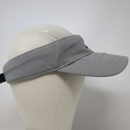 Adidas Visor Gray One Size Performance Logo Sport Hat Adjustable Strap Golf