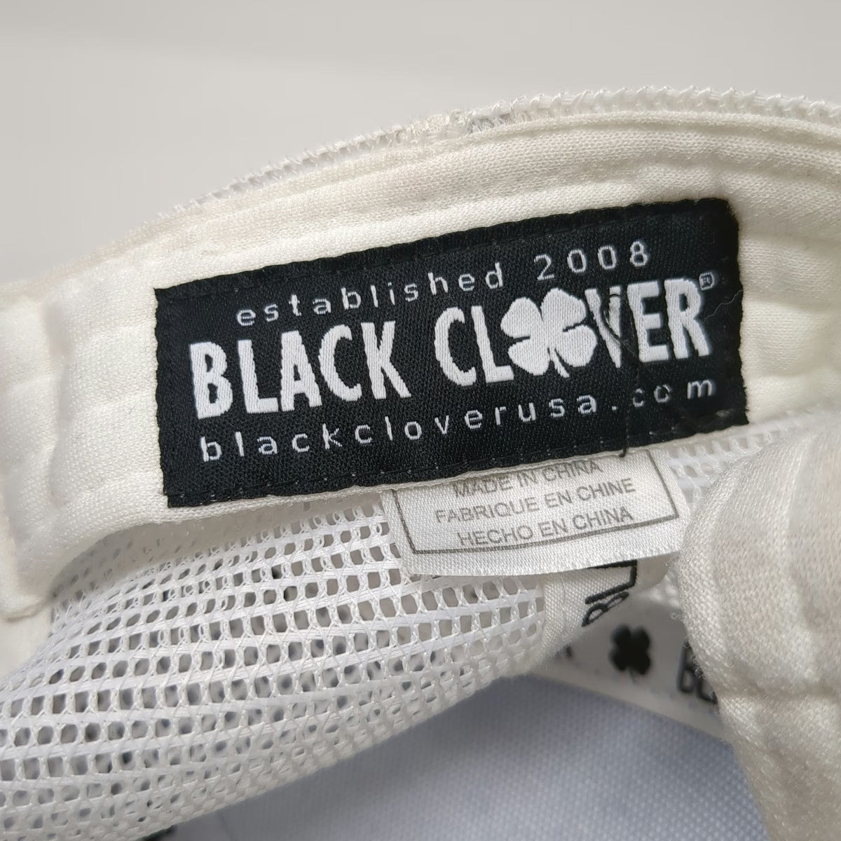 Black Clover Trucker Hat Blue One Size Live Lucky Snapback Mesh Back BLCK CLVR
