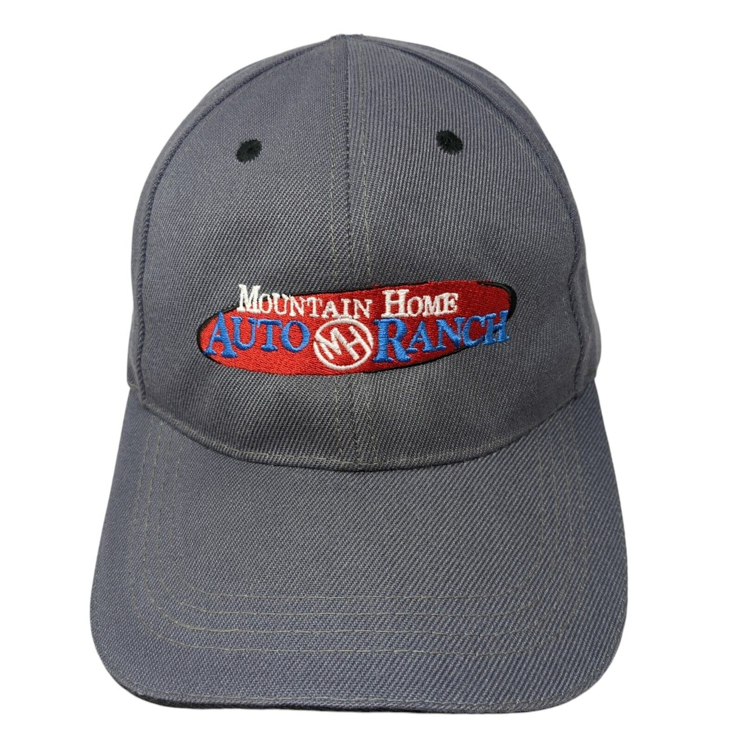 Mountain Home Auto Ranch Strapback Hat Gray One Size Adjustable Embroidered
