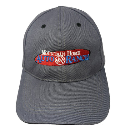 Mountain Home Auto Ranch Strapback Hat Gray One Size Adjustable Embroidered