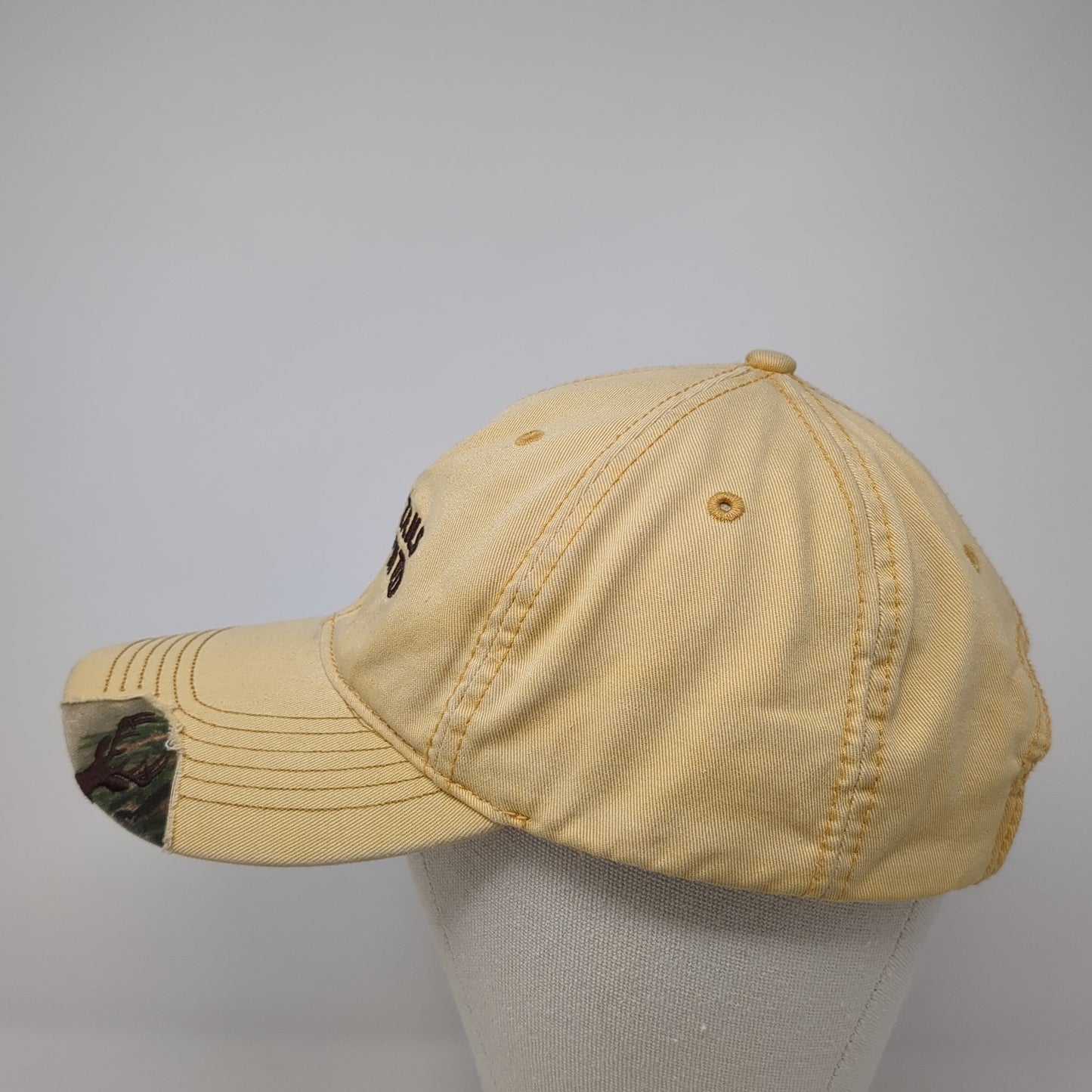 Whitetails Unlimited Strapback Hat Yellow One Size Adjustable 6 Panel