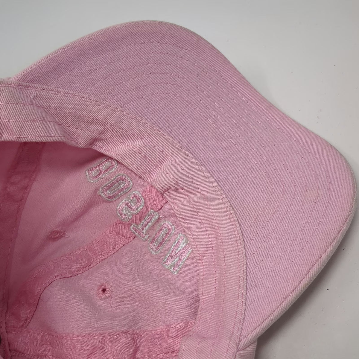 Ellidan Boston Est 1630 Pink One Size Baseball Cap Slideback Embroidered Hat