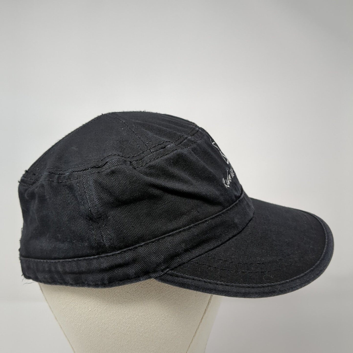 Ride with the Lord Strapback Cadet Army Hat Black One Size Adjustable