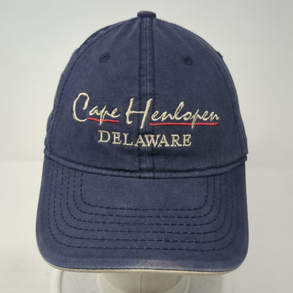 Cape Henlopen Strapback Baseball Cap Blue One Size Adjustable Embroidered Jhats