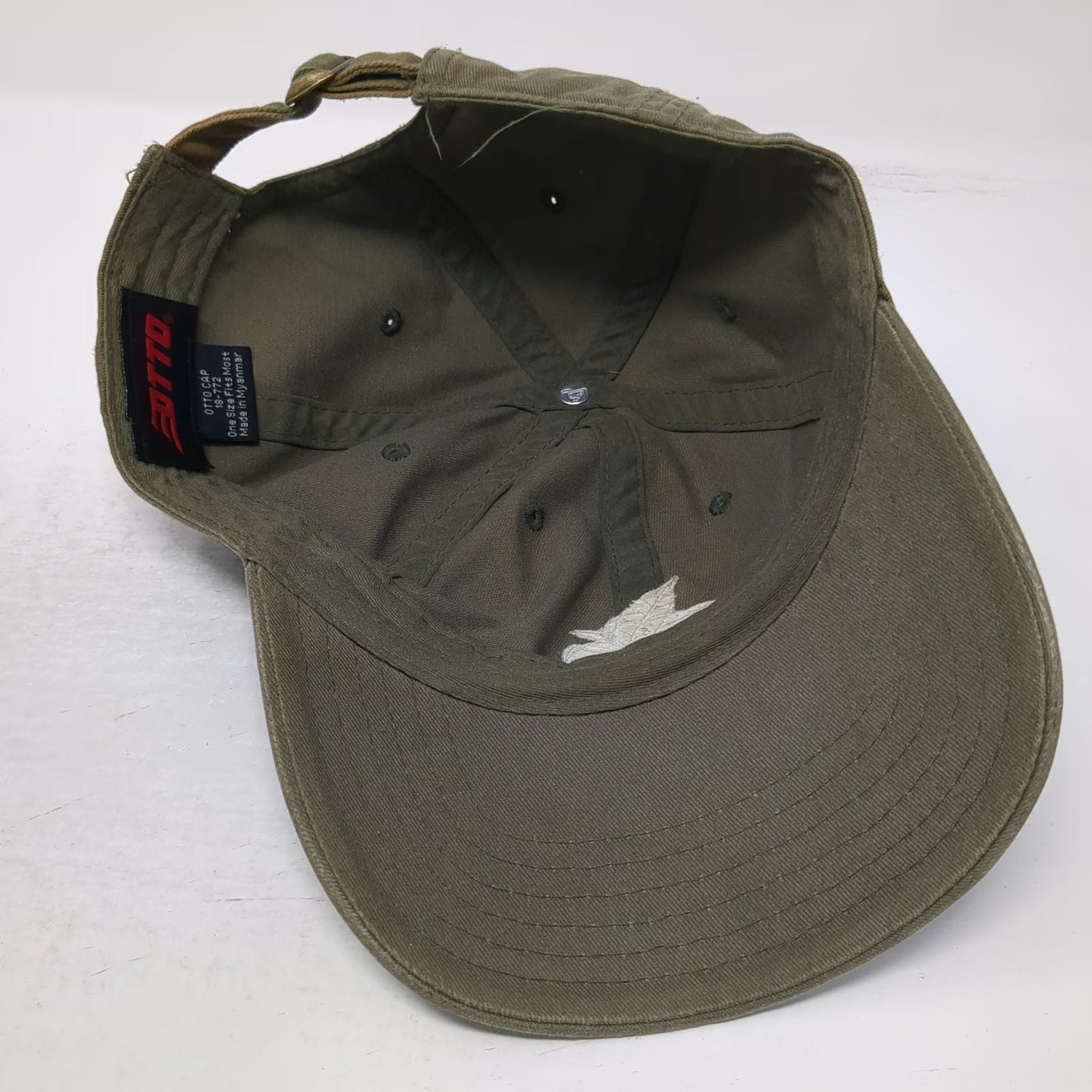 OTTO Baseball Cap Green One Size Coffee Bean Tea Leaf Cotton Slideback Logo hat
