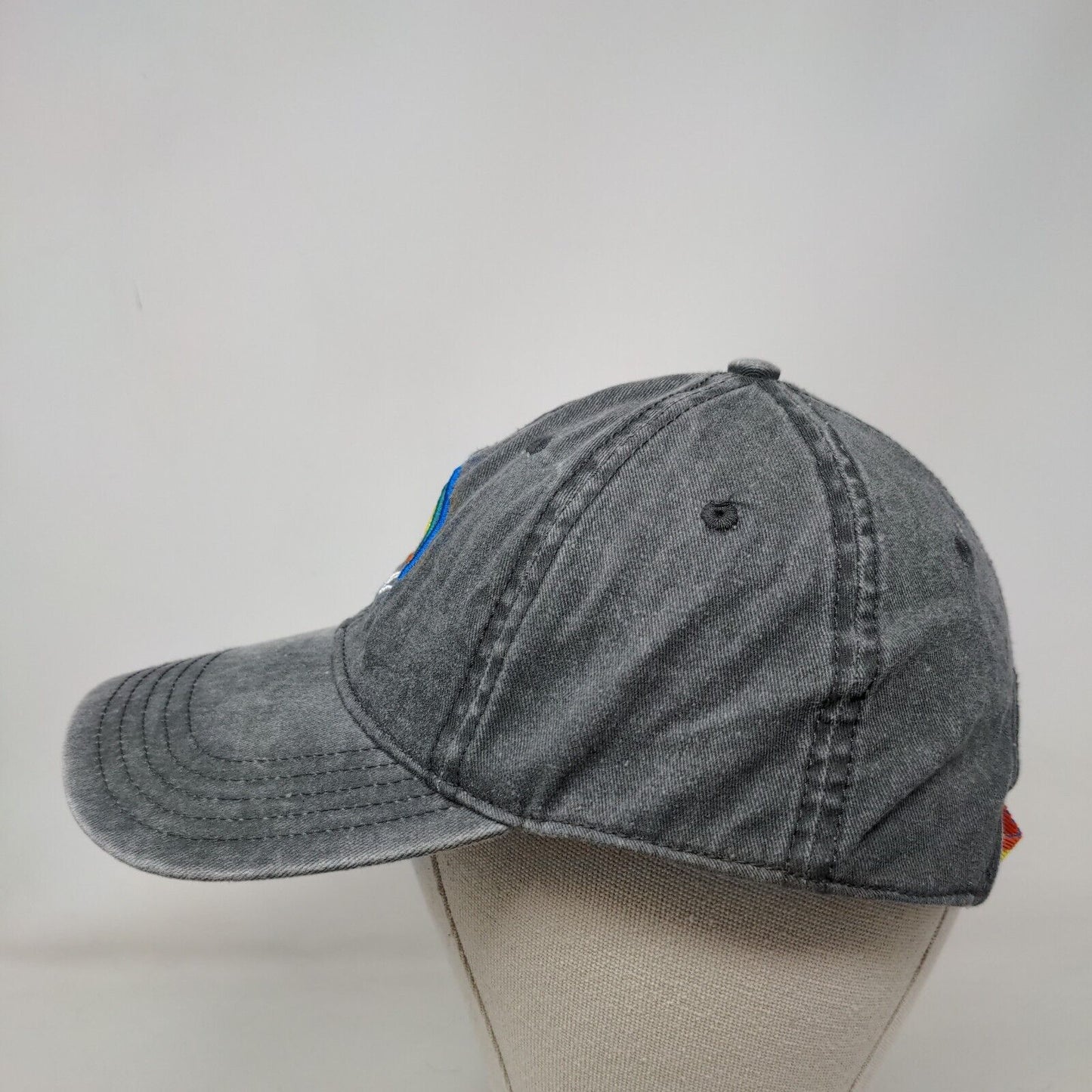 Blessed Slideback Hat Gray OSFM Adjustable Embroidered Rainbow Home Free