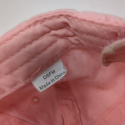 Unbranded Strapback Hat Pink One Size Adjustable Vented Holes 6 Panel Blank