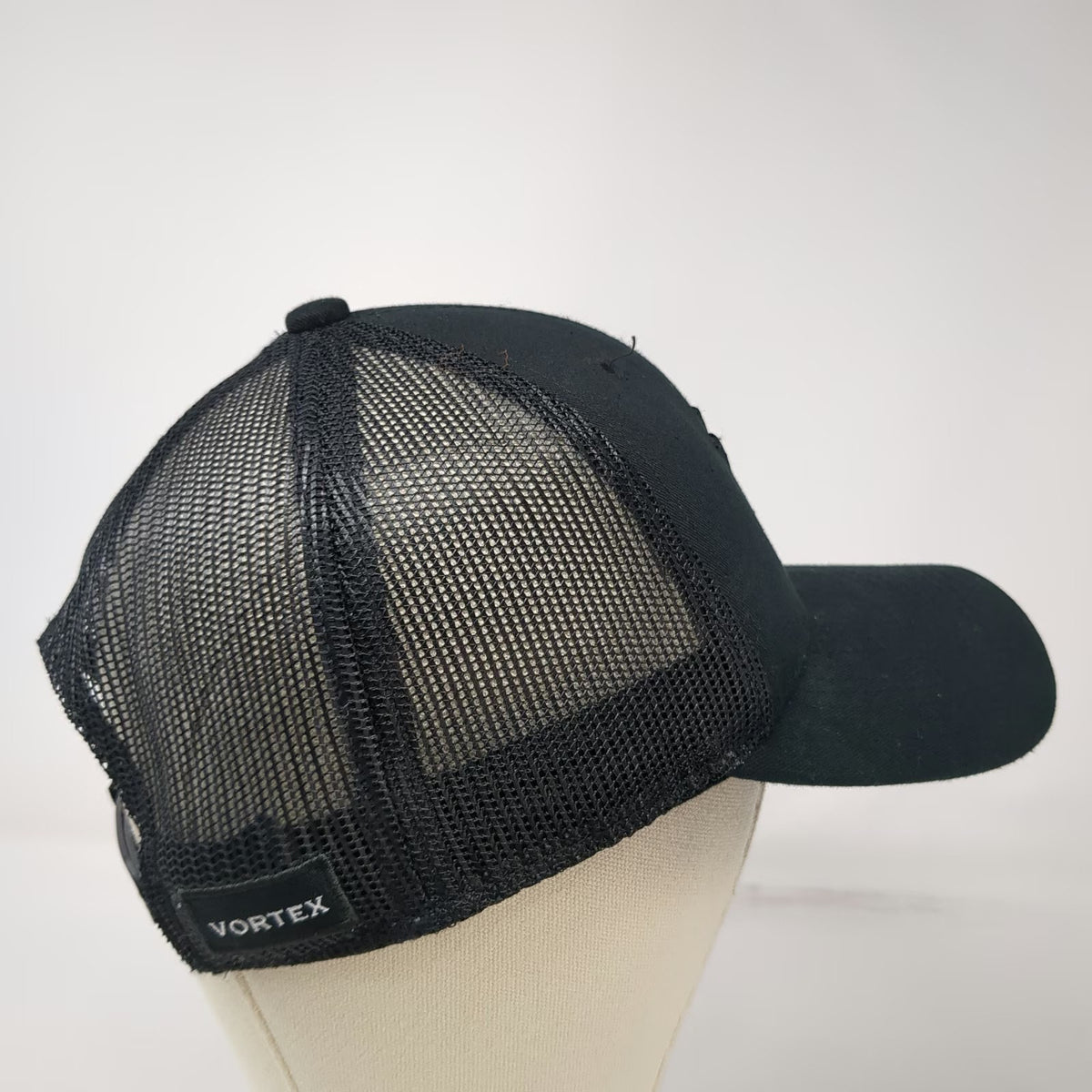 Vortex Optics Trucker Hat Black One Size Mesh Snapback Tonal Logo Structured