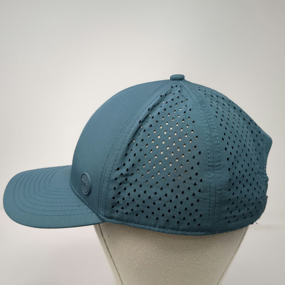 ZYIA Active Trucker Hat Blue One Size Perforated Mesh Snapback Polyester Sport