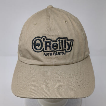O'Reilly Auto Parts Strapback Hat Tan One Size Adjustable Embroidered Cotton