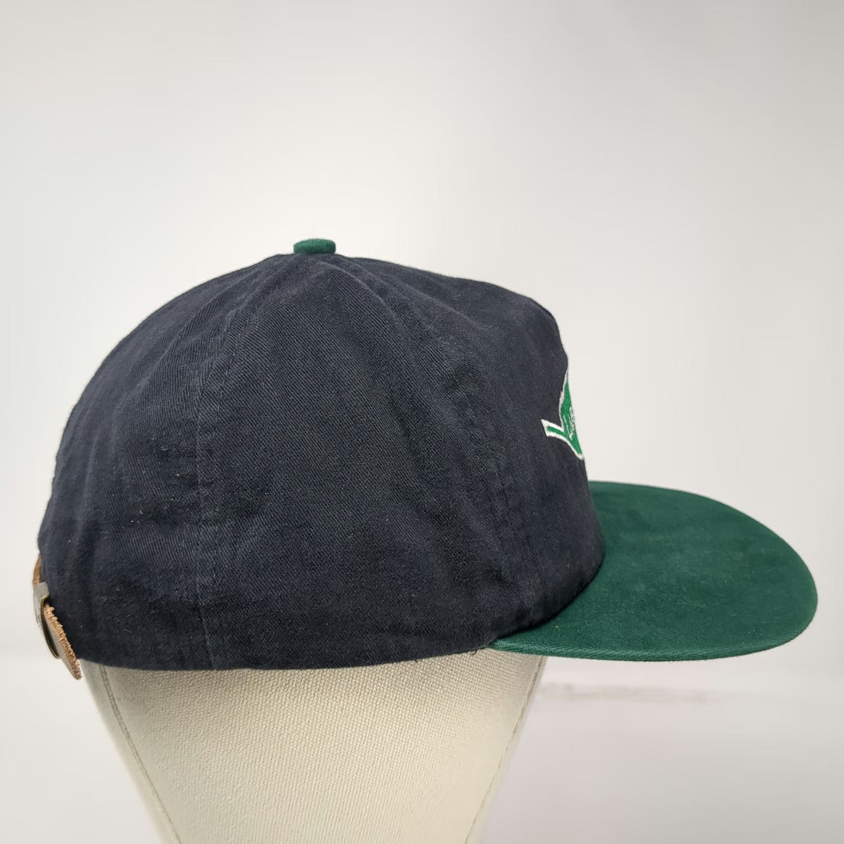 hhn 5 Panel Blue Green One Size Slideback Labbeemint Leaf Logo USA Made Hat