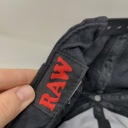 Raw Natural Rolling Papers Snapback Hat Black One Size Embroidered
