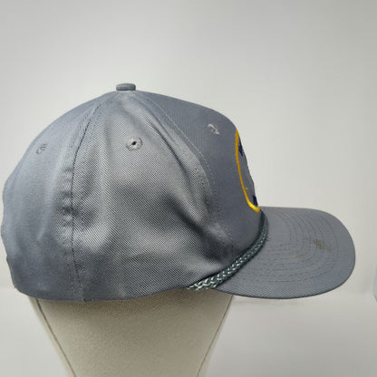MountainTop Marketing Snapback Gray Idaho Fish Game Wildlife Rope Hat Vintage