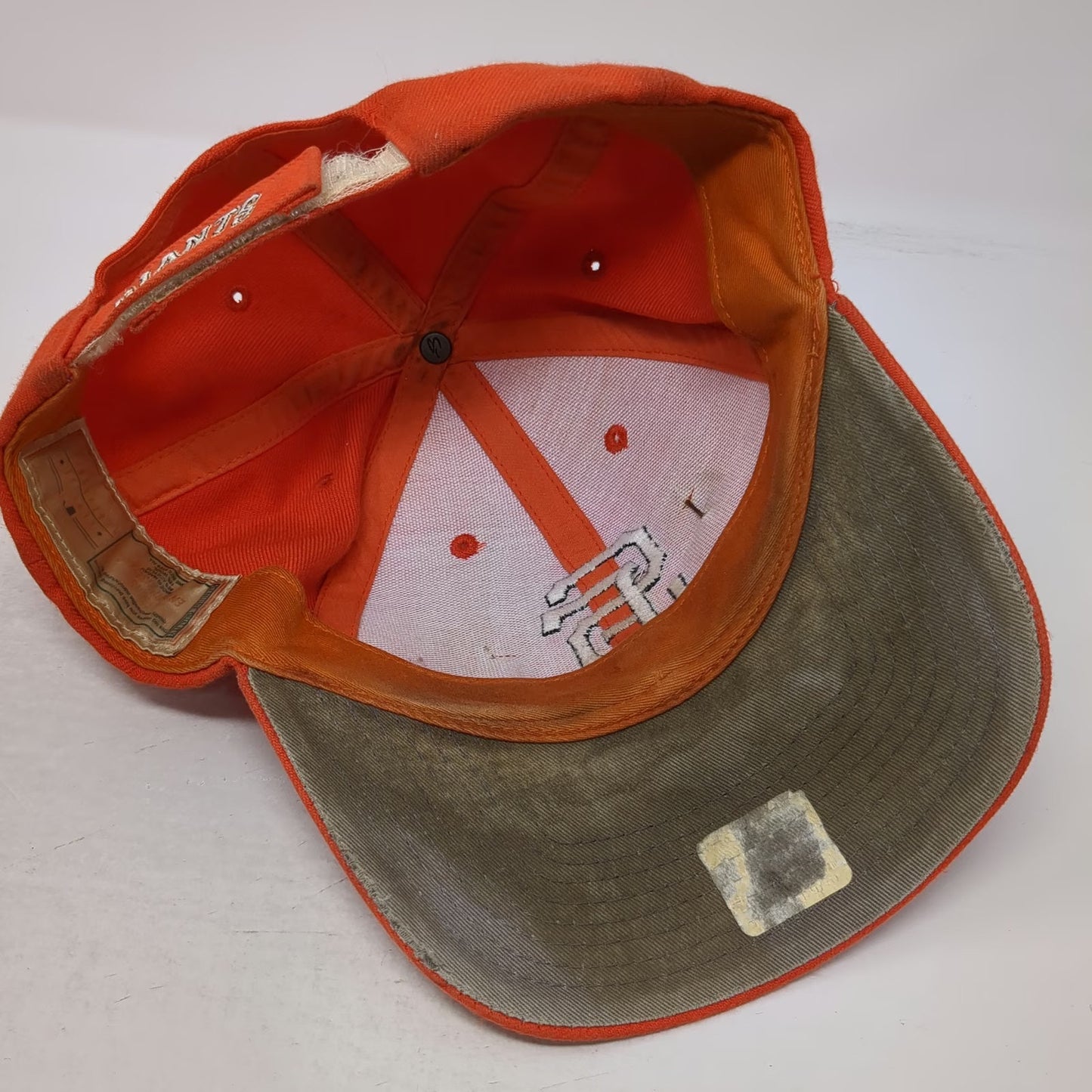 San Francisco Giants MLB Orange One Size Baseball Cap SF Logo HR Pin Strapback