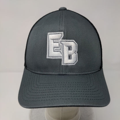 EB Snapback Trucker Hat Gray One Size Adjustable Mesh Back Pacific Headwear