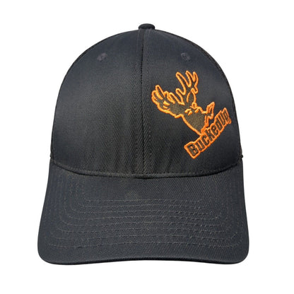 Bucked Up Fitted Baseball Cap Black S/M Lightweight Embroidered Flexfit Yupoong