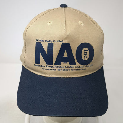 Lite Pro 5 Panel Beige Blue Vintage Snapback Industrial NAO Inc Cotton Hat