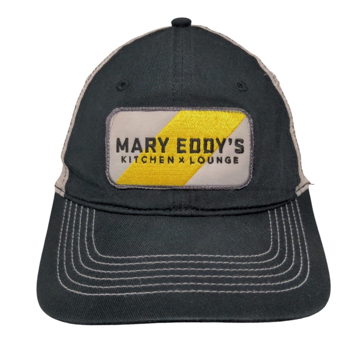 Mary Eddy's Kitchen Lounge Strapback Mesh Back Trucker Hat Black One Size