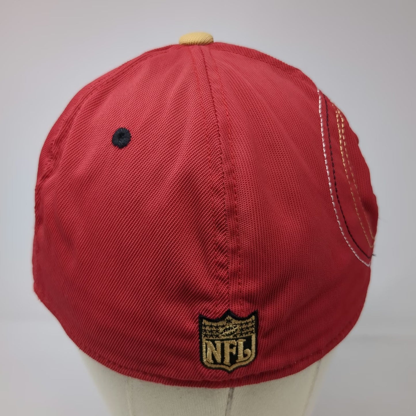 San Francisco 49ers NFL Reebok Cap Red Size XL Fitted Stretch Gold Black White