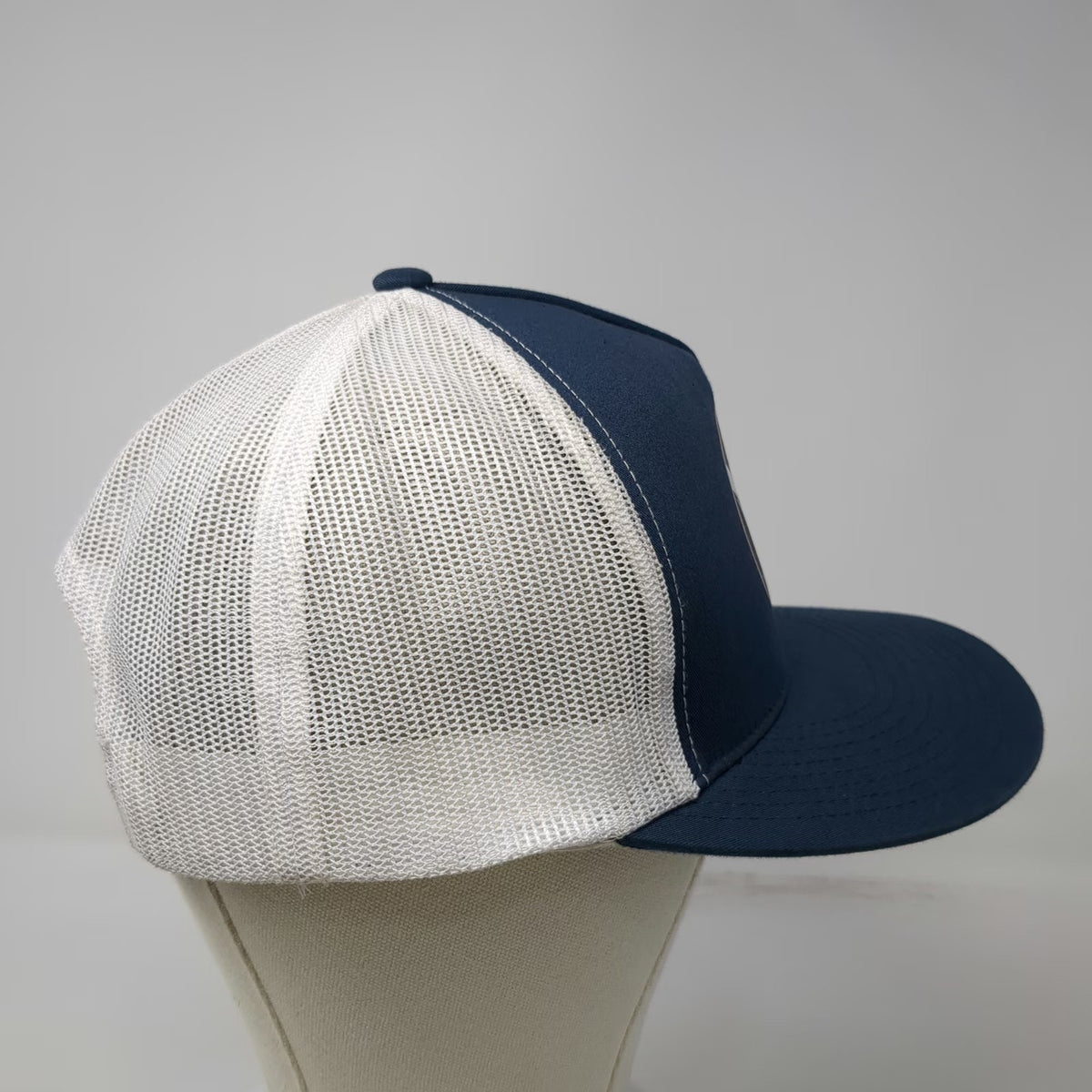 Yupoong Trucker Hat Blue One Size Mesh Snapback Alarminati AMP Graphic Patch