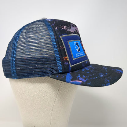 Bigtruck Trucker Hat Blue Orange One Size Squaw Valley Alpine Meadows Sunset