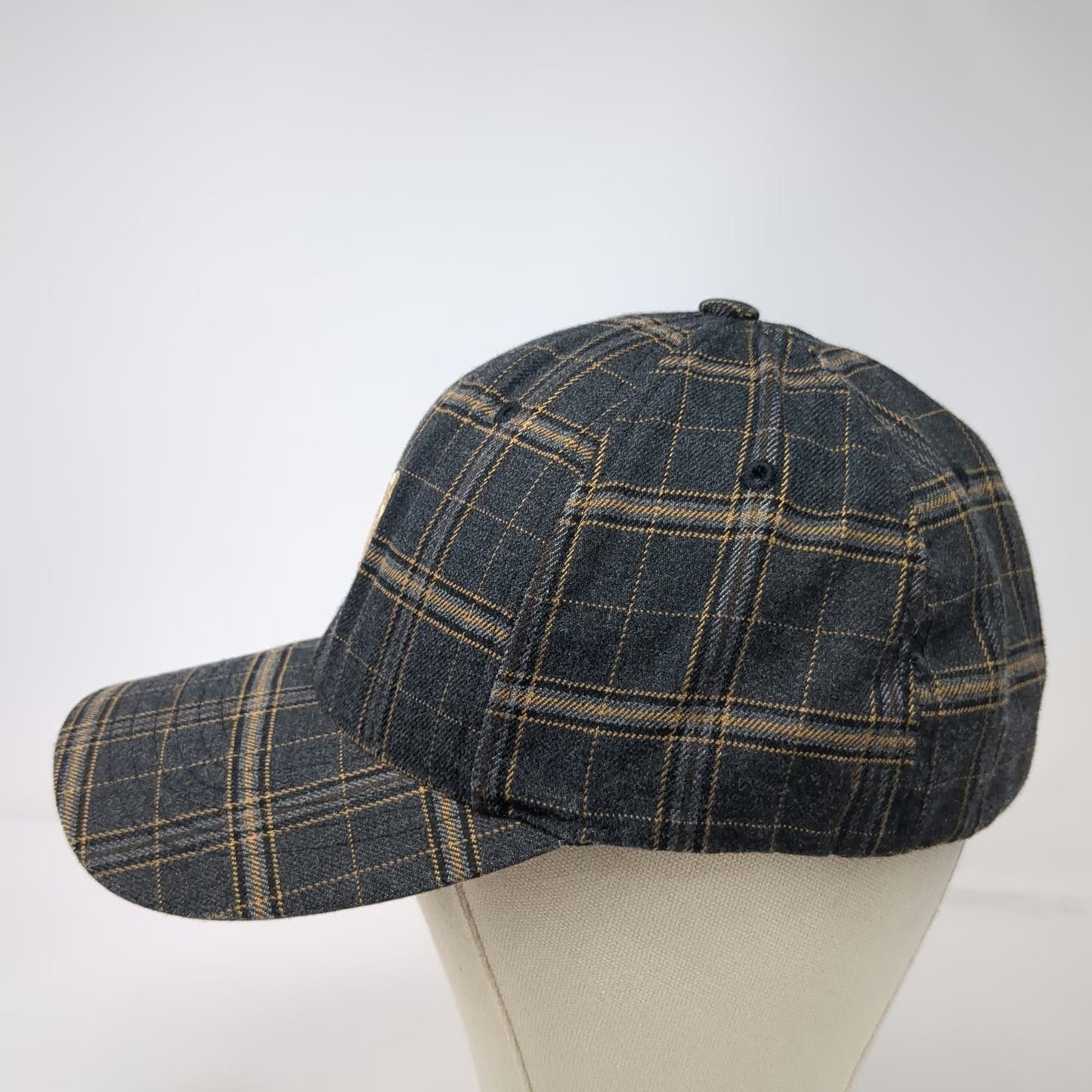 Kangol Baseball Cap Gray Plaid XL Flexfit Fitted Hat Suede Undervisor Logo