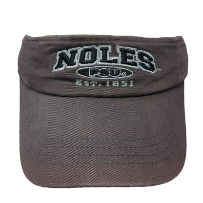 Zephyr FSU Seminoles Noles Gray Visor One Size Strapback Florida State 1851 Hat