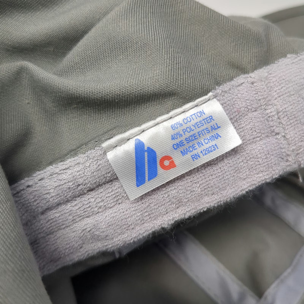 hg 5 Panel Hat Gray One Size Neck Flap Sun Shield Cord Toggle Slideback Outdoor