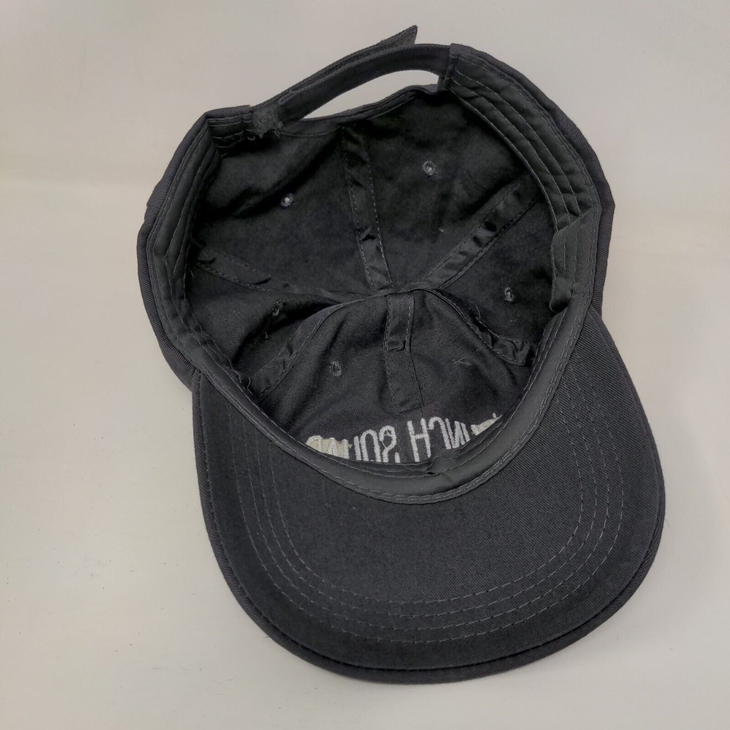 Brunch Squad Strapback Hat Gray One Size Adjustable Embroidered Vented Holes