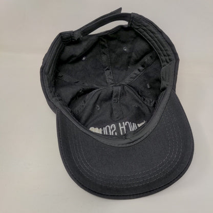 Brunch Squad Strapback Hat Gray One Size Adjustable Embroidered Vented Holes