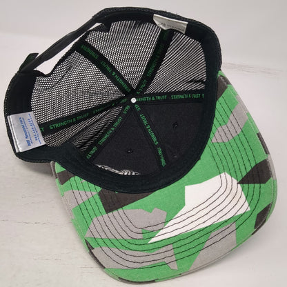 KG Specialties Green Camo Trucker Hat One Size Mesh Snapback Grenade Logo Black