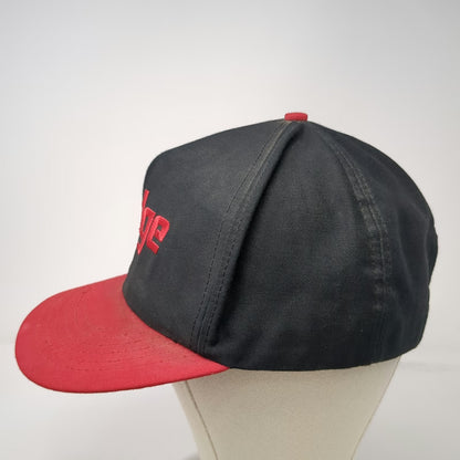Nomad Dodge Trucker Hat Black Red Vintage Snapback Flat Brim Made in USA