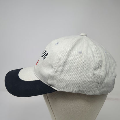Gray Baseball Cap Canada Maple Leaf Blue Red One Size Strapback Hat Two Tone