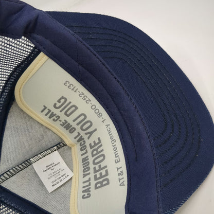 Royce AT&T Fiber Optics Washington Blue OS Trucker Hat Snapback Mesh USA Vintage