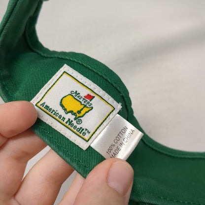 American Needle Masters Visor Hat Green One Size Golf Tournament Embroidered