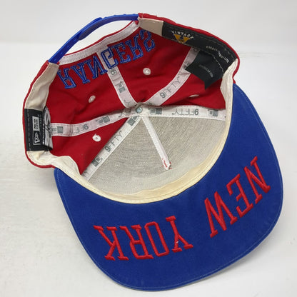 New York Rangers NHL New Era 5 Panel Red Blue S-M Snapback Hat Vintage Hockey