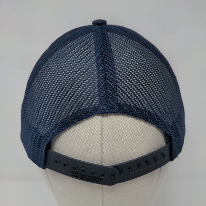 Richardson Snapback Mesh Back Trucker Hat Blue Small Patch Adjustable