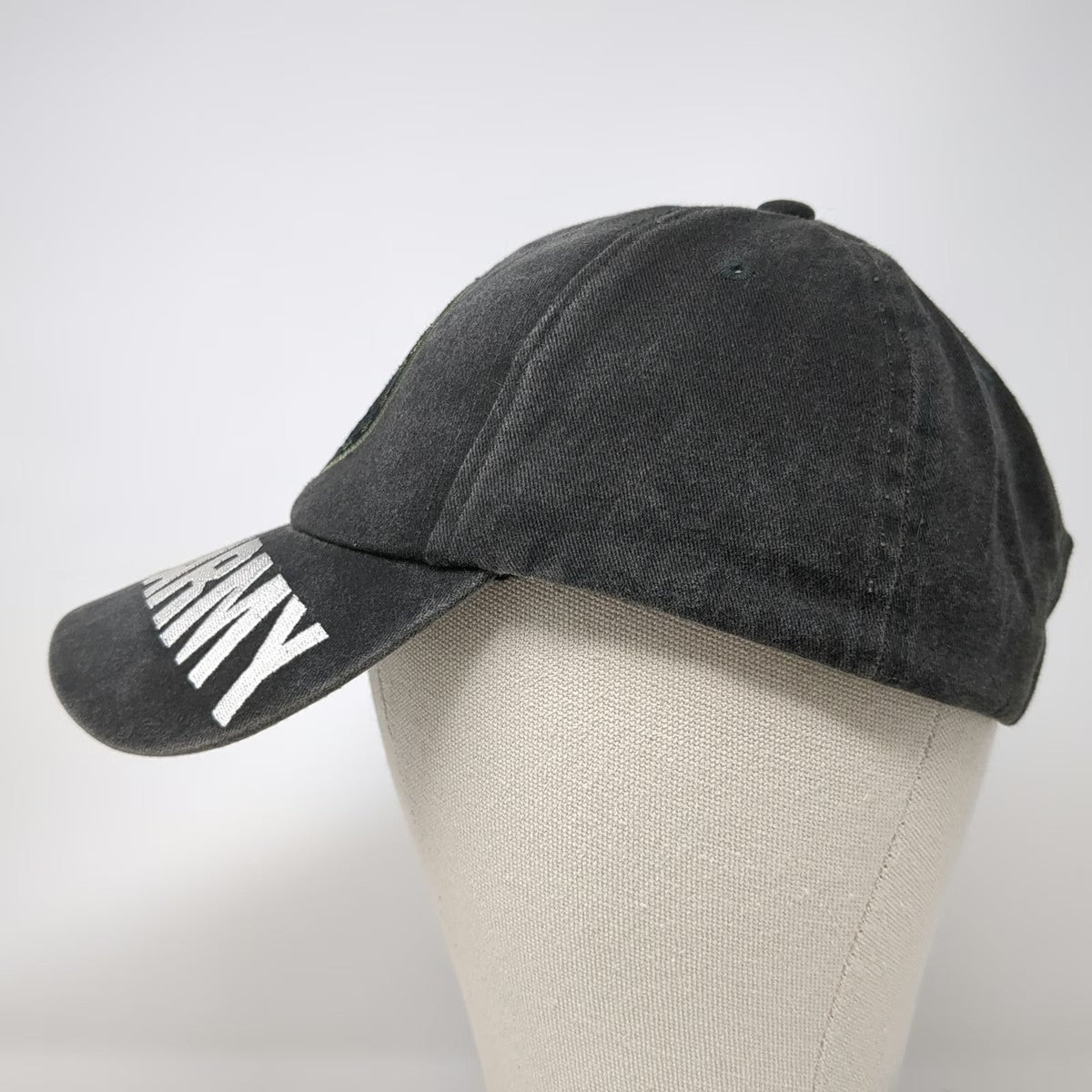 Eagle Crest US Army Gray Green Baseball Cap One Size Embroidered Globe Flag Hat