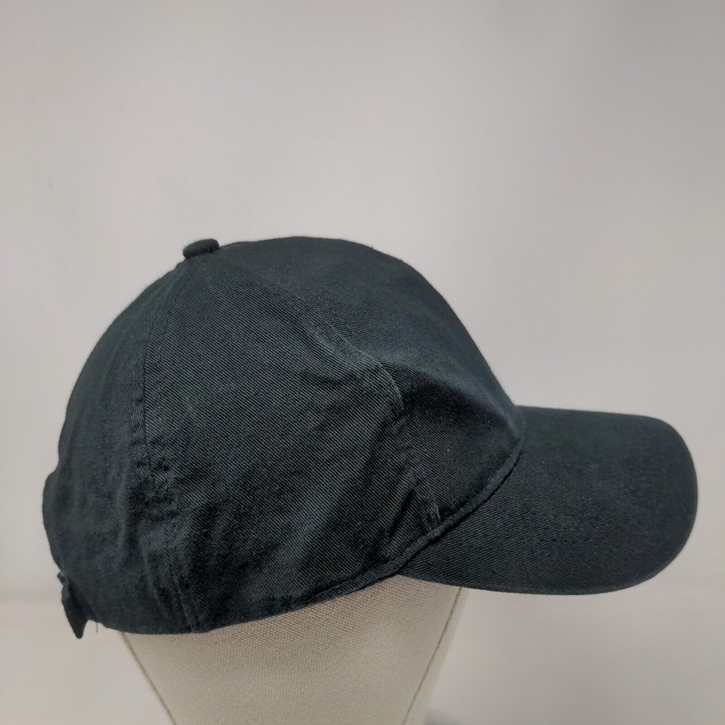 BP. Slideback Hat Black One Size Adjustable Vented Holes 6 Panel Blank