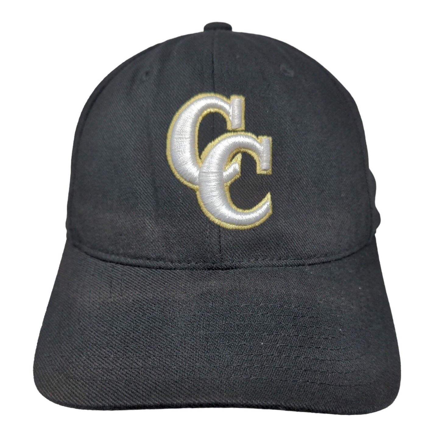 CC Fitted Hat Black M-L Embroidered Pro 185 Flexfit ProCotton Richardson