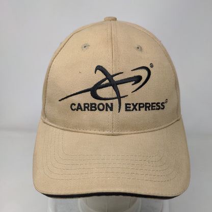 Carbon Express Slideback Hat Tan One Size Adjustable Embroidered