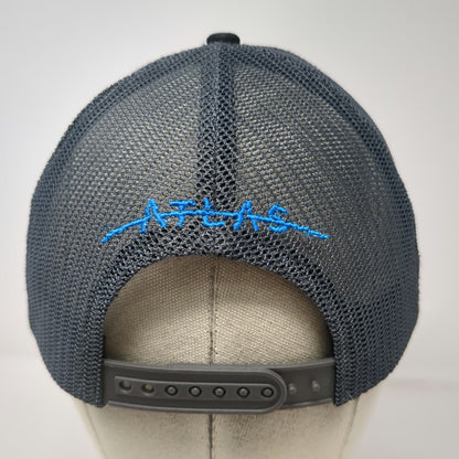 Atlas Idaho State Patch Trucker Hat Black One Size Mesh Back Snapback Gray