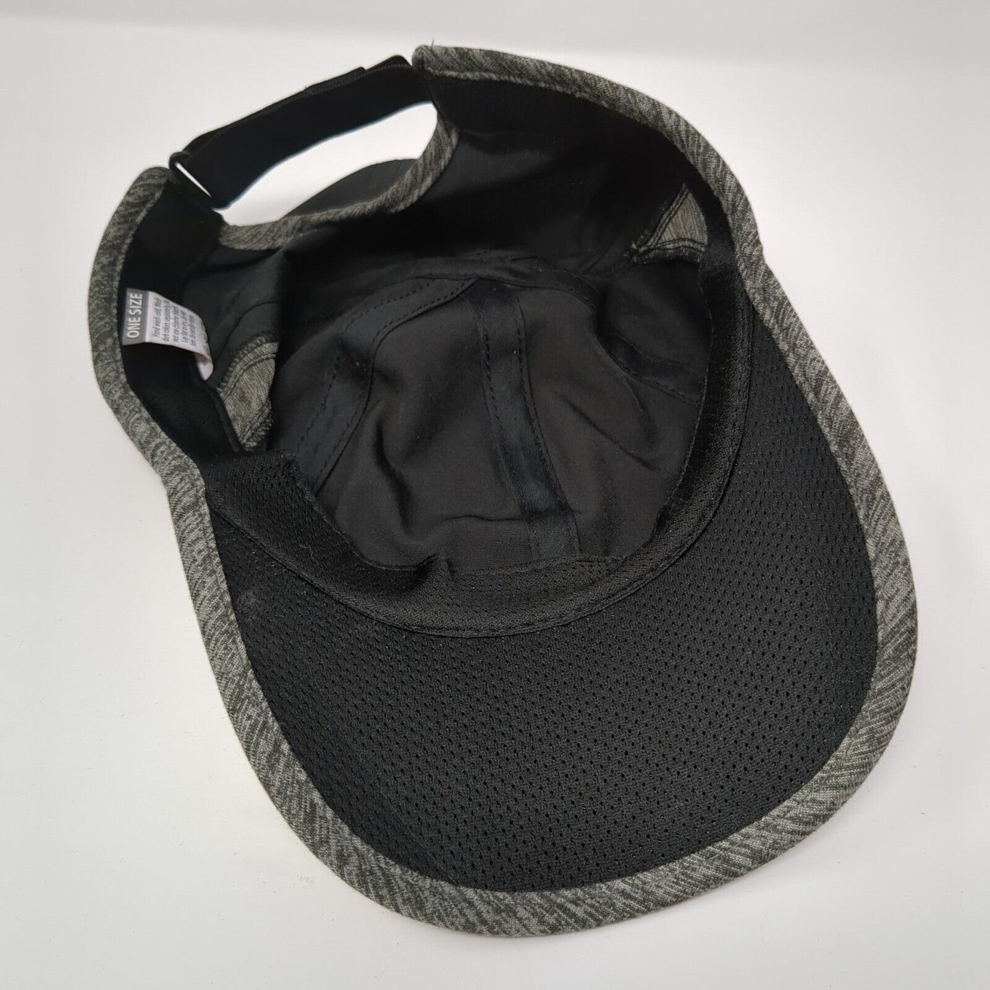 Layer 8 Strapback Hat Black One Size Adjustable Gray Trim Outdoor