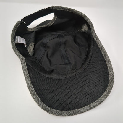 Layer 8 Strapback Hat Black One Size Adjustable Gray Trim Outdoor