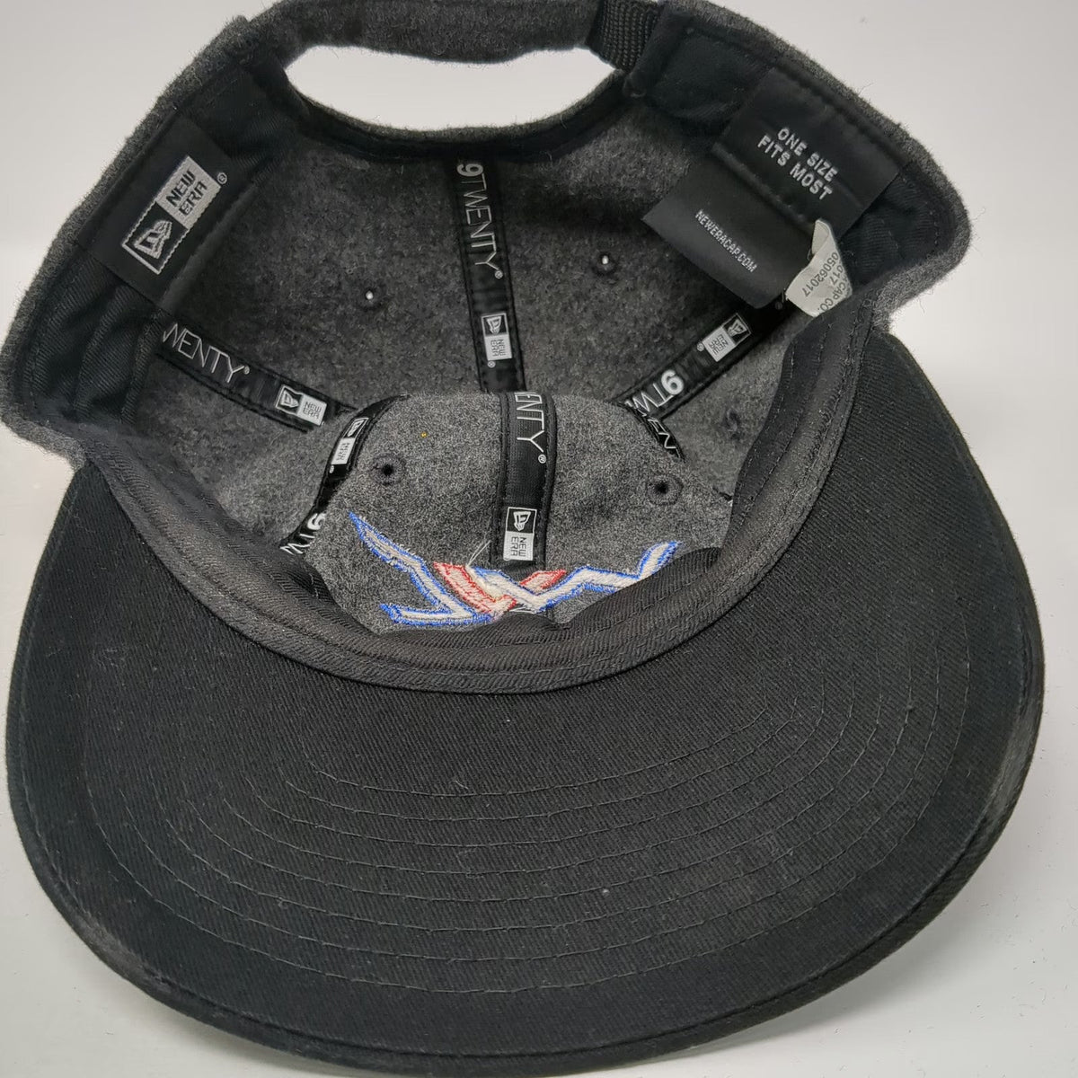 New Era Baseball Cap Gray One Size West Valley Construction Wool Slideback Hat