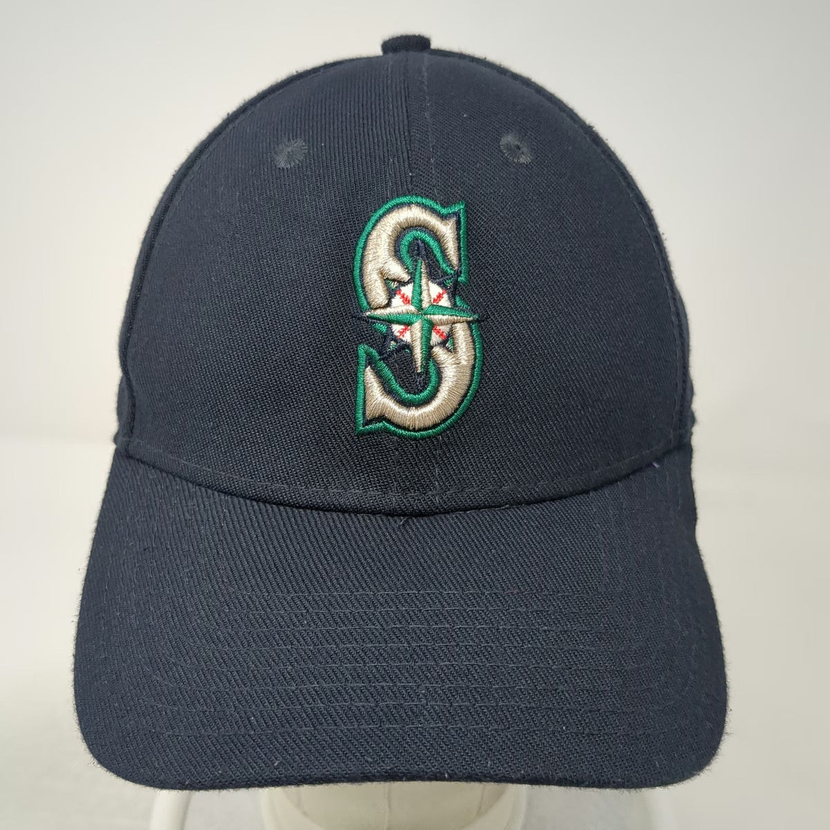 Seattle Mariners MLB New Era Blue Baseball Cap Size M 39THIRTY Stretch Fit Hat