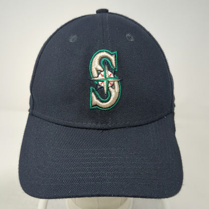 Seattle Mariners MLB New Era Blue Baseball Cap Size M 39THIRTY Stretch Fit Hat