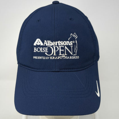 Nike Baseball Cap Blue One Size Albertsons Boise Open Golf Strapback Hat Swoosh