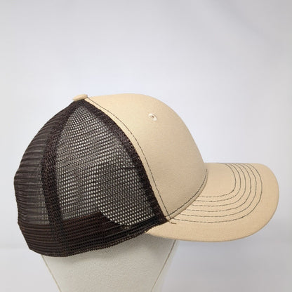 Valley AG Snapback Trucker Hat Tan OS Adjustable Mesh Back 6 Panel Vie Gear