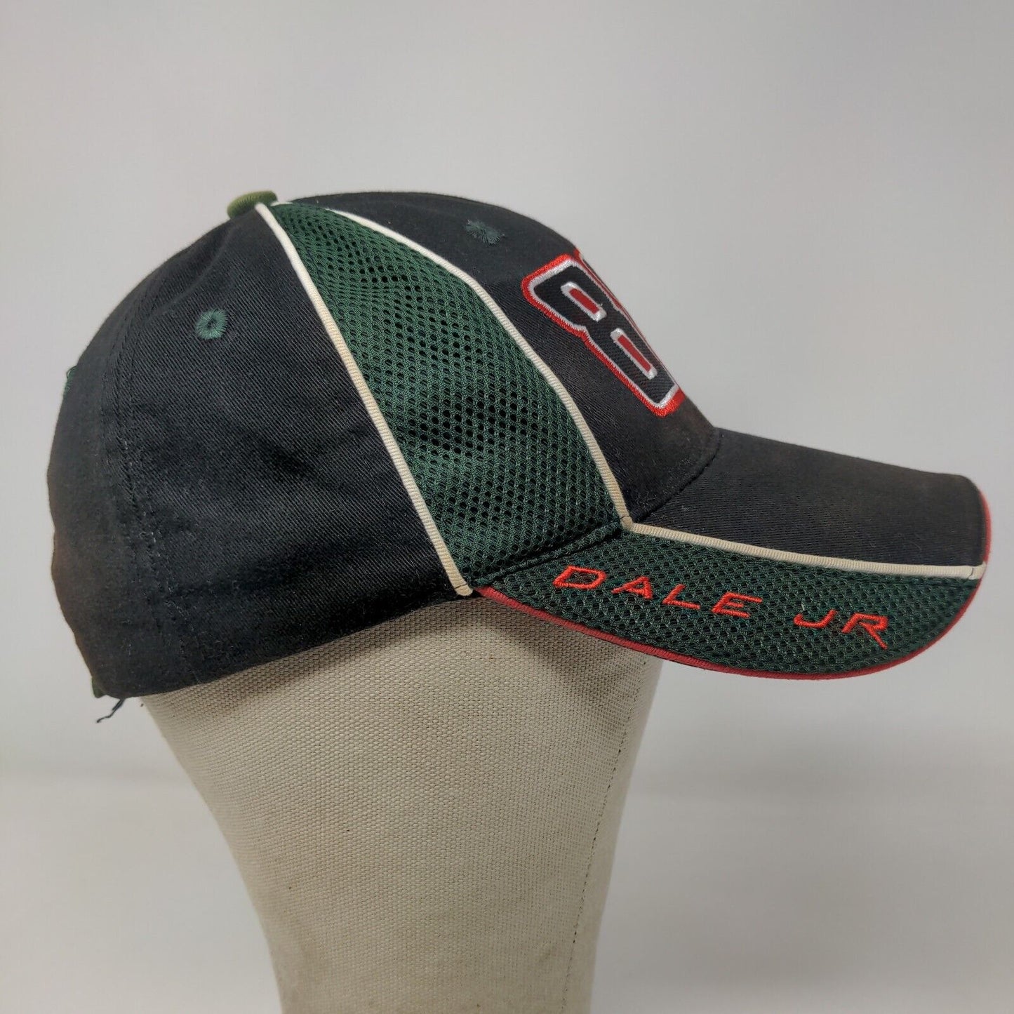 Winner's Circle Men's Strapback Hat Black Green Embroidered Dale JR. #88 Logo